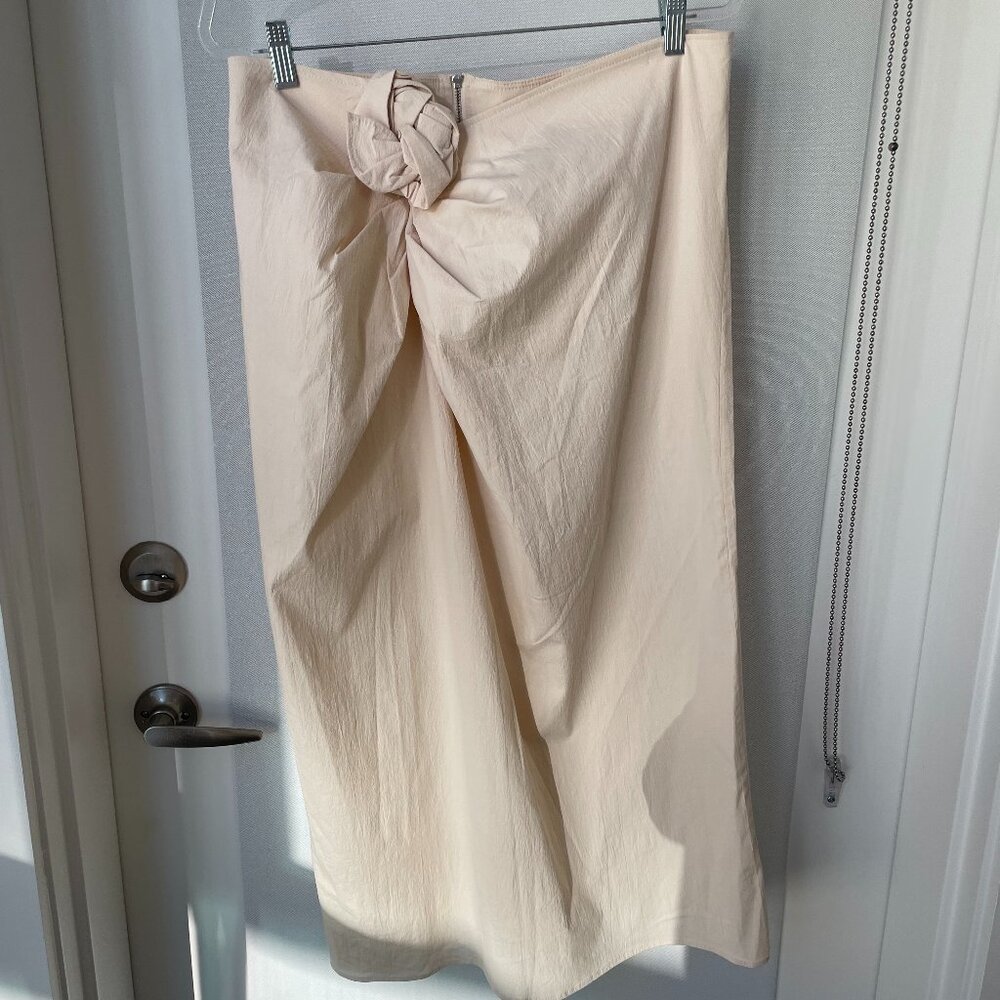 NWT Zara Draped Rosette Midi Skirt - Size XL